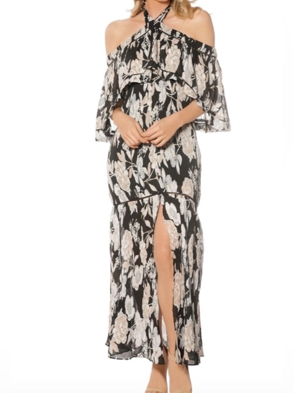 NWT ELLIAT Impressionist Maxi Dress in Floral Print S
